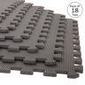 Stalwart Interlocking Gray 25 in. W x 25 in. L x 0.5 in Thick Exercise/Gym Flooring Foam Tiles - 18 TilesCase (72 sq. ft.)