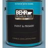 BEHR PREMIUM PLUS 1 gal. #PMD-14 Yacht Harbor Satin Enamel Exterior Paint & Primer