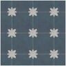 Flower Blue 9 in. x 9 in. Vinyl Peel and Stick Backsplash Stone Composite Wall and Floor Tile (9.12 sq. ft./Case)