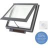 VELUX 30-1/16 x 30 in. Solar Powered Fresh Air Venting Deck-Mount Skylight with Laminated Low-E3 Glass