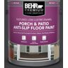 BEHR PREMIUM 1 gal. #HDC-MD-04 Totally Black Textured Low-Lustre Enamel Interior/Exterior Porch and Patio Anti-Slip Floor Paint