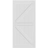 28 in. x 84 in. White Wood Barn Door Slab Solid Core Wood Slab with Water-Proof Primed Surface