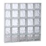 Clearly Secure 34.75 in. x 34.75 in. x 3.125 in. Frameless Wave Pattern Non-Vented Glass Block Window