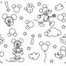 RoomMates Disney Mickey Mouse Black and White Line Art Peel and Stick Wallpaper (Covers 28.29 sq. ft.)