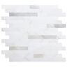 Yipscazo Peel and Stick Backsplash PVC Sticker Wallpaper Smart Tile in Colorful White (5-Sheets 12 in. x 12 in.)