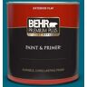 BEHR PREMIUM PLUS 1 qt. #P480-7 Striking Flat Exterior Paint & Primer