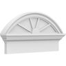 Ekena Millwork 2-3/4 in. x 24 in. x 12-7/8 in. Segment Arch 4-Spoke Architectural Grade PVC Combination Pediment Moulding