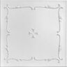 A La Maison Ceilings Spring Buds Plain White 1.6 ft. x 1.6 ft. Decorative Foam Glue Up Ceiling Tile (259.2 sq. ft./Case)