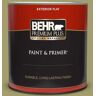 BEHR PREMIUM PLUS 1 qt. #S340-5 Farm Fresh Flat Exterior Paint & Primer