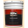 BEHR PREMIUM PLUS 5 gal. #P240-1 Cheese Powder Flat Exterior Paint & Primer