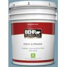 BEHR PREMIUM PLUS 5 gal. #S470-4 Dolphin Blue Flat Low Odor Interior Paint & Primer