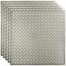 Fasade Diamond Plate 2 ft. x 2 ft. Brushed Aluminum Lay-In Vinyl Ceiling Tile (20 sq. ft.)