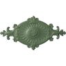 Ekena Millwork 1-1/2" x 23-1/2" x 12-1/4" Polyurethane Quentin Ceiling Medallion, Hand-Painted Athenian Green