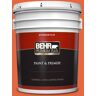 BEHR PREMIUM PLUS 5 gal. #P190-6 Emergency Zone Flat Exterior Paint & Primer