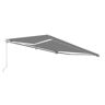 ALEKO 13 ft. Manual Patio Retractable Awning (120 in. Projection) in Gray
