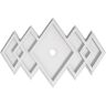 Ekena Millwork 16 in. x 10.62 in. x 1 in. Zoe Architectural Grade PVC Contemporary Ceiling Medallion