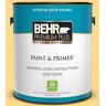 BEHR PREMIUM PLUS 1 gal. #P270-4 Egg Cream Satin Enamel Low Odor Interior Paint & Primer