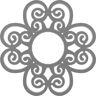 Ekena Millwork 3/4 in. x 24 in. x 24 in. Cohen Architectural Grade PVC Peirced Ceiling Medallion