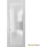 Sartodoors 28 in. x 84 in. 1-Panel No Bore Solid 1-Lites Frosted Glass White Finished Pine Wood MDF Interior Door Slab