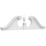 Ekena Millwork 2-3/4 in. x 56 in. x 14 in. Rams Head Architectural Grade PVC Pediment Moulding