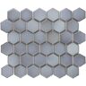 Merola Tile Hudson Due 2" Hex Grey Eye 10-7/8 in. x 12-5/8 in. Porcelain Mosaic Tile (9.7 sq. ft./Case)