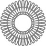 Ekena Millwork 30 in. O.D. x 11-1/8 in. I.D. x 1 in. P Cornelius Architectural Grade PVC Peirced Ceiling Medallion