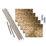 Fasade Monaco 18 in. x 24 in. Bermuda Bronze Vinyl Decorative Wall Tile Backsplash 15 sq. ft. Kit