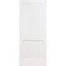 Steves & Sons 36 in. x 80 in. 2-Panel Square Primed White Shaker Solid Core Wood Interior Door Slab