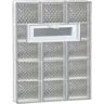 Clearly Secure 23.25 in. x 38.75 in. x 3.125 in. Frameless Diamond Pattern Vented Glass Block Window