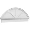 Ekena Millwork 2-3/4 in. x 56 in. x 20-7/8 in. Segment Arch 3-Spoke Architectural Grade PVC Combination Pediment Moulding