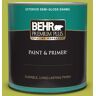 BEHR PREMIUM PLUS 1 qt. #400B-6 Japanese Fern Semi-Gloss Enamel Exterior Paint & Primer