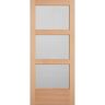 Masonite 36 in. x 84 in. Unfinished Fir Veneer 3-Lite Equal Solid Wood Interior Barn Door Slab