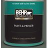 BEHR PREMIUM PLUS 1 qt. #PPF-45 Woodland Moss Semi-Gloss Enamel Exterior Paint & Primer