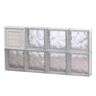 Clearly Secure 31 in. x 15.5 in. x 3.125 in. Frameless Wave Pattern Glass Block Window with Dryer Vent