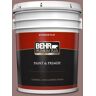 BEHR PREMIUM PLUS 5 gal. #130F-5 Mushroom Basket Flat Exterior Paint & Primer