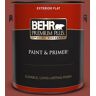 BEHR PREMIUM PLUS 1 gal. #180D-7 Roasted Pepper Flat Exterior Paint & Primer