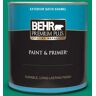 BEHR PREMIUM PLUS 1 qt. #S-G-470 Festive Green Satin Enamel Exterior Paint & Primer