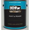 BEHR PREMIUM PLUS 1 gal. #QE-50 Gull Gray Satin Enamel Exterior Paint & Primer