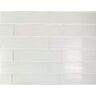 ABOLOS Italian Design Bianco White Large Format Subway 4 in. x 16 in. Textured Glass Wall Tile (80 Sq. Ft./Pallet)