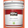 BEHR PREMIUM PLUS 5 gal. #P190-6 Emergency Zone Flat Low Odor Interior Paint & Primer