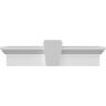 Ekena Millwork 1 in. x 110 in. x 6 in. Polyurethane Crosshead Moulding with Deco Keystone