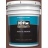 BEHR PREMIUM PLUS 5 gal. #BNC-32 Maximum Mocha Satin Enamel Exterior Paint & Primer