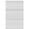 HOUSE OF FARA (9 sq. ft. package) White Vinyl Reversible Interior/Exterior Wainscot Panel Set