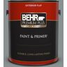 BEHR PREMIUM PLUS 1 gal. #MQ5-29 Gotham Gray Flat Exterior Paint & Primer