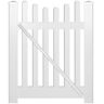 Weatherables Hampshire 4 ft. W x 5 ft. H White Vinyl Picket Fence Gate Kit