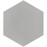 Merola Tile Textile Basic Hex Silver 8-5/8 in. x 9-7/8 in. Porcelain Floor and Wall Tile (11.5 sq. ft./Case)