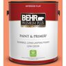 BEHR PREMIUM PLUS 1 gal. #210B-5 Tangerine Dream Flat Low Odor Interior Paint & Primer