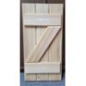 Al's Millworks 12 in. X 48 in. - Cedar Board and Batten Exterior Wood Shutters with Z-bar in Cedar (Pair)