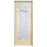 JELD-WEN 36 in. x 80 in. Left Hand Recipe Pantry Frosted Glass Unfinished Wood Single Prehung Interior Door