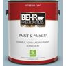 BEHR PREMIUM PLUS 1 gal. #BIC-23 Hopeful Blue Flat Low Odor Interior Paint & Primer